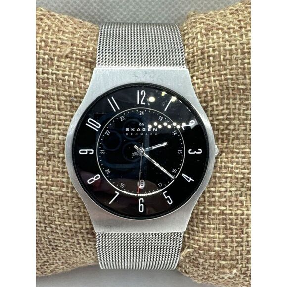 Skagen SKW6064 Men\'s Silver Stainless Steel Mesh Analog Dial Quartz Watch AEA166 main image 4